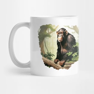 Cute Chimpanzee In Jungle Mug